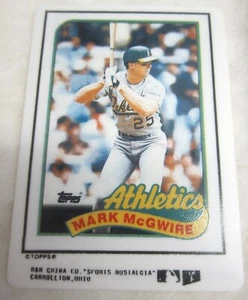 1989 MARK MCGUIRE TOPPS DUGOUT CARD BOX ONLY PORCELAIN LIMITED ADDITION #9714 - Picture 1 of 6