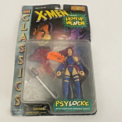 Vintage Marvel ToyBiz Classics X Men Psylocke Action Figure 1996 Light Up Weapon - Image 1 of 4