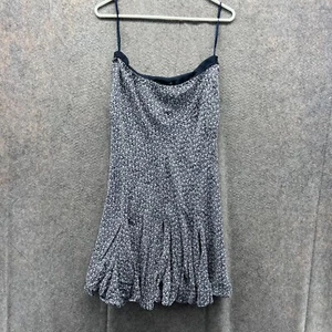 Lauren Ralph Lauren Dress Womens Small White Blue Floral Silk Sleeveless AOP - Picture 1 of 12