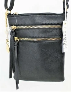 Mali + Lili Double Zip Front Crossbody Bag (Gray) - Picture 1 of 2