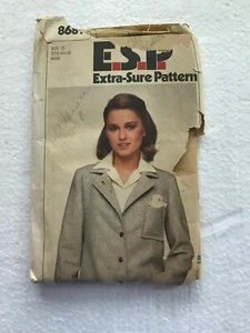 Vintage 1978 Simplicity E.S.P. Pattern 8689 Size O 12 14 16 Miss AS IS Blazer - Picture 1 of 2