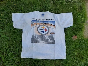 Vtg 1995 AFC Conference Champions Pittsburgh Steelers Tultex XL Single Stitch - Picture 1 of 8
