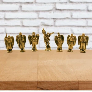 Heavenly Archangel Figurines | Elegant Brass Uriel, Miguel, Michael, Zadkiel, Jo - Picture 1 of 10