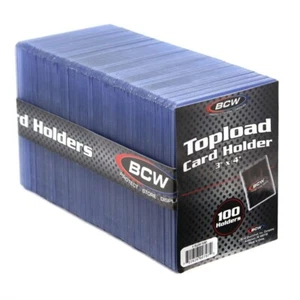 1 Paquete de 100 BCW 3x4 Toploaders 35pt Point para Tarjetas de Tamaño Estándar Cargadores Superiores - Imagen 1 de 1
