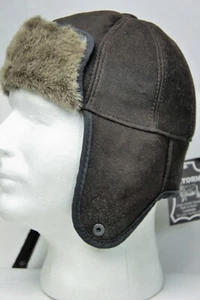 7 Colors KIDS UNISEX REAL SHEEPSKIN SHEARLING LEATHER Hat Winter BOYS GIRLS, NWT - Picture 1 of 17