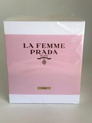 JUEGO DE REGALO PRADA LA FEMME L'EAU 2 PIEZAS 3,4 oz + 1,2 oz Eau De Toilette Spray SELLADO Foto 1 de 3