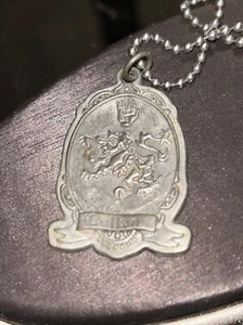 Cullen Family Crest Necklace Silver Toned 2” Tall With Chain - Picture 1 of 3