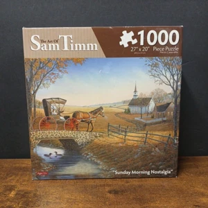 The Art of Sam Timm : Sunday Morning Nostalgia - 1000 pc Jigsaw Puzzle, Amish - Picture 1 of 6
