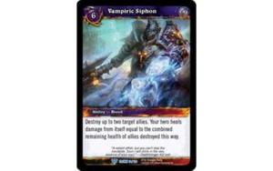 Vampiric Siphon WOW Crown of the Heavens Rare LP x1 - TCG Card - Imagen 1 de 1