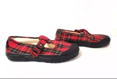 VANS Mujer Estilo 93 Rojo Cuadros Mary Jane Tenis Zapatos Talla 5.5 NUEVO 507452 Foto 1 de 4