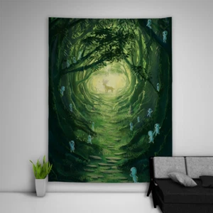 Princess Mononoke Tapestry Art Wall Hanging Sofa Table Bed Cover Poster - Picture 1 of 9