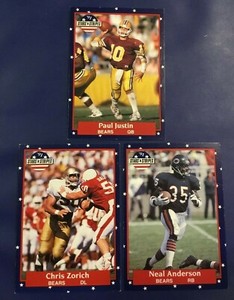 1991 Stars N Stripes #64 #127 #139 PAUL JUSTIN & CHRIS ZORICH ROOKIE w Anderson