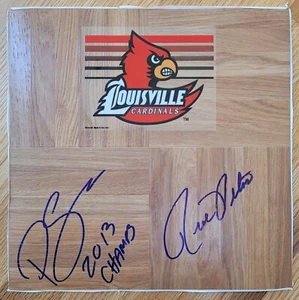 Rick Pitino & Peyton Siva signiert signiert 12x12 Diele 2013 Champs LVille - Bild 1 von 5
