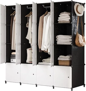 Schrank Kleiderschrank Tragbare Garderobe System Modular Kleidung 16 Würfel B215 - Bild 1 von 7