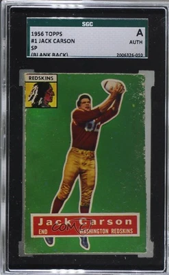 1956 Topps Blank Back Jack Carson #1 SGC Authentic Rookie RC - Image 1 of 2