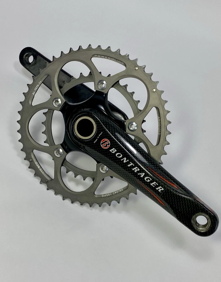 Кривошипная система Bontrager Race Lite X из углеродного волокна двойная дорожная 175 мм гига-труба 53/39 - Изображение 1 из 4