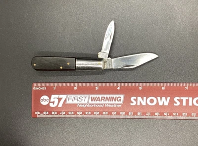 Vintage Barlow Pocket Knife 2 Blades Black Handle Made in the USA Pre-owned - Image 1 of 4