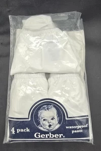 Pantalones impermeables Gerber para niños pequeños 2T-3T 28 a 35 libras. Pack de 3 blancos - Imagen 1 de 2