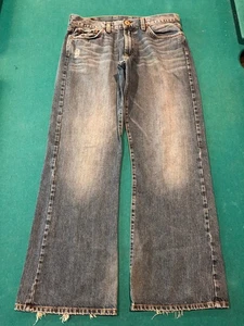 Lucky Brand Celtic Relaxed Bootleg Blue Denim Jeans Made in USA Men's 34x32 - Picture 1 of 17