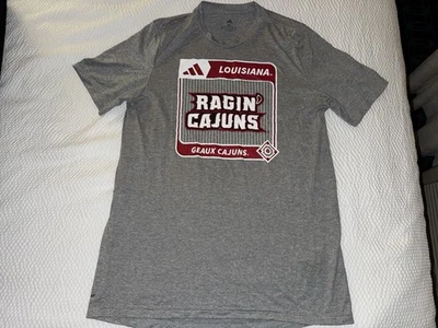 Adidas Louisiana Lafayette Ragin Cajuns Gray Softball Practice Shirt Mens Medium - Image 1 of 4