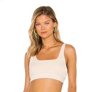 525 Revolve French Terry Bra Top in Cream 100% Cotton Women’s Size Medium - Picture 1 of 8