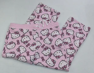 Hello Kitty Womens Pants Size XXL (20) Light Pink Fleece Printed Sweatpants - Picture 1 of 11