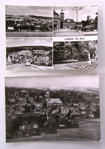 DDR Postkarten Lot 2 x Lößnitz Kr. Aue alte Ansichtskarten frankiert Postcards - Picture 1 of 2