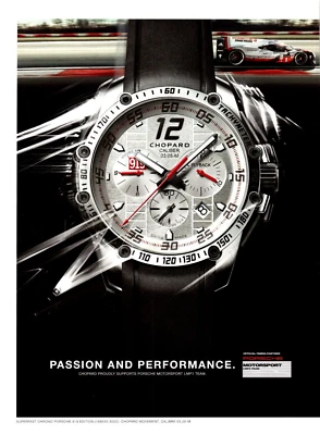 Chopard Superfast Porsche 919 Chrono 168535-3002 Original A4 Print Ad 2017 - Image 1 of 4
