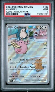 PSA 9 CHANSEY 187/167 ILLUSTRATION RARE POKEMON TWILIGHT MASQUERADE POKEMON 😍 - Picture 1 of 2