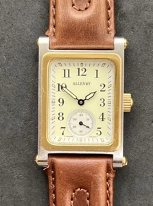 Vintage New ALLENBY "Savannah" Tank Mens 40mm Quartz Watch Swiss 15 Jewels GP/SS - Picture 1 of 13
