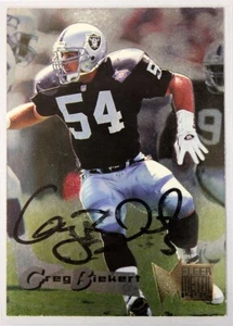 GREG BIEKERT FLEER 1995 SIGNED AUTOGRAPHED CARD #137 RAIDERS - Picture 1 of 2