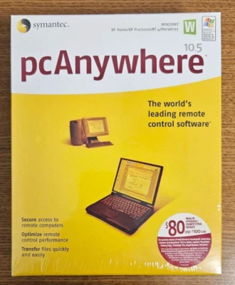 Symantec PC Anywhere 10.5 Windows XP/2000/NT4/ME/98/95 - NEW IN SEALED BOX - Image 1 of 3