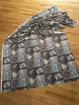 stoffrest, Samt, Velvet, Stoff, bedruckt, Sweet Home, Rotkehlchen, 2,90x1,50 - Bild 1 von 4