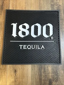 1800 Tequila 15" x 15" Black Rubber Bar Spill Server Mat NEW for MAN CAVE Brew - Picture 1 of 5