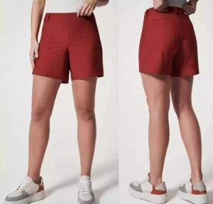 Spanx Sunshine 50420R Women Shorts 6" Dark Cherry UPF 50+ New size Large (L) - Picture 1 of 5