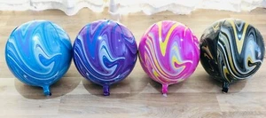 Brand New 22" Sphere Orb Round Balloons Marble Effect Marble Balloon - Picture 1 of 14