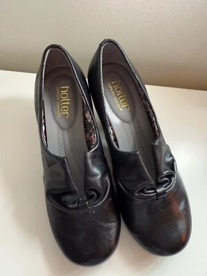 Lo último Donna Zapatos Mujer 7 Cuero Negro Cancha Sin Cordones Inteligente Comodidad Años 40 Baile Foto 1 de 4