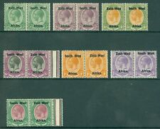 SG 1c-9a South West Africa 1923. ½d to 2/6 Litho O/P set of 7 values in...
