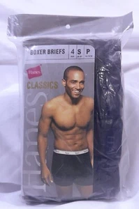 Hanes Underwear Men's Platinum X-Temp Cotton Boxer Briefs 4-Pack Small NEW - Picture 1 of 2