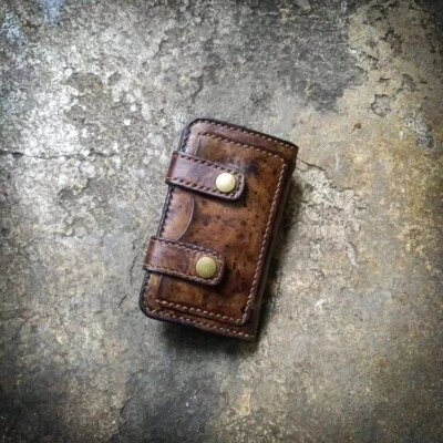 Cartera Boho, Cartera de Cuero Riders, Cartera Vaquera, Mediana Motociclista Motor Hombres Cartera Foto 1 de 4