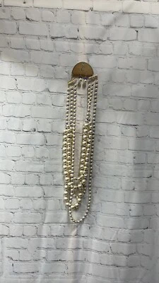 "Collar de perlas jumbo de gran tamaño C pendientes a juego 24"" cuentas azules coqueta" Foto 1 de 4