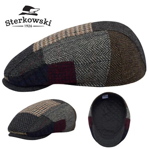 Gorra plana de lana Sterkowski DANNY BOY Gatsby Driving Newsboy Patchwork Ivy League - Imagen 1 de 8
