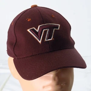 Zephyr Z Fit Virginia Tech Hokies Maroon Fitted S Small Hat Cap NCAA ACC - Picture 1 of 8
