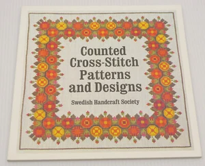 COUNTED CROSS-STITCH PATTERNS & DESIGNS, 1981 SB BOOK, SWEDISH HANDCRAFT SOCIETY - Picture 1 of 7
