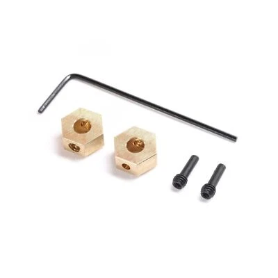 NEW Axial Hex Hub Brass (2) for SCX24 / AX24 - Image 1 of 4
