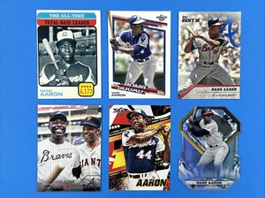 Hank Aaron 6 Card Lot – 1973 Topps #473 + Inserts | Braves HOF MLB Legend - Picture 1 of 5