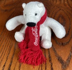 Coca-Cola Polar Bear 4" Plush Stuffed Animal Toy - Picture 1 of 4