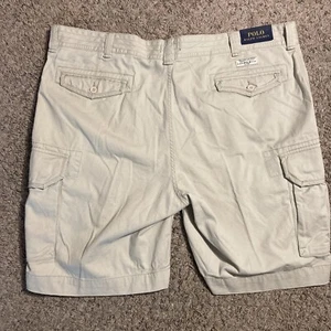 NEW Polo Ralph Lauren Cargo Shorts Mens 48B Classic Fit Beige Classic Chino NWT - Picture 1 of 6