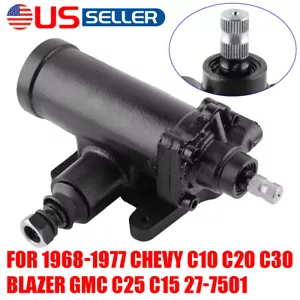Power Steering Gear Box For 1968-1977 Chevy C10 C20 C30 Blazer GMC Jimmy 27-7501 - Foto 1 di 12