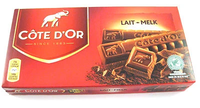 Côte d'Or Lait/Melk 400g (2x200g) BELGA LATTE INTERO CIOCCOLATO Barretta Belgio